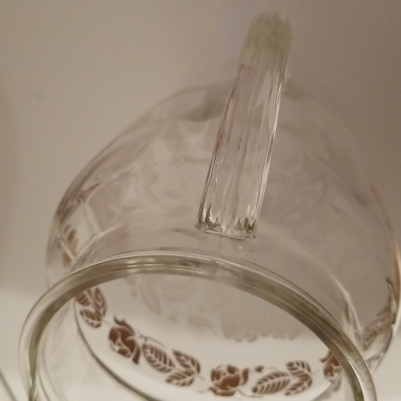 Vintage MCM Water Juice Pitcher / White & Gold Floral Pattern - Picture 16 of 17